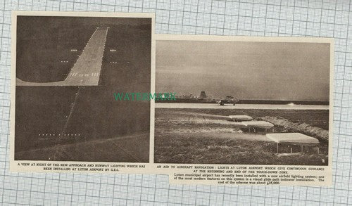 C1946) Luton Airport Airfield Lighting System - 1961 Clip