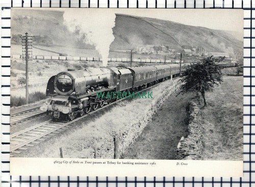 (7380) City Stoke On Trent Railway Locomotive Tebay Nottingham Kenton - Cutting