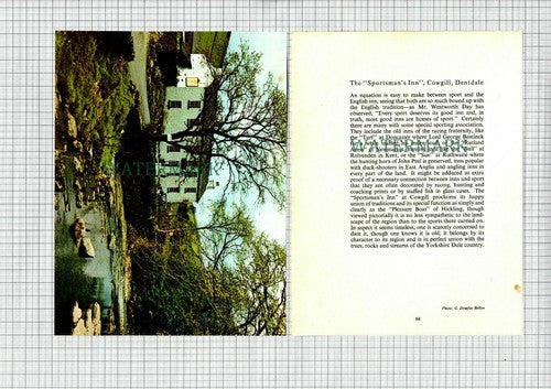 The Sportsman's Inn Cowgill Dentdale - 1958 2-Part Cutting / Print