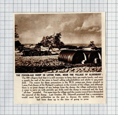 Loton Park Alderbury Shropshire Sir Richard Leighton Poison Gas -1950 Clipping