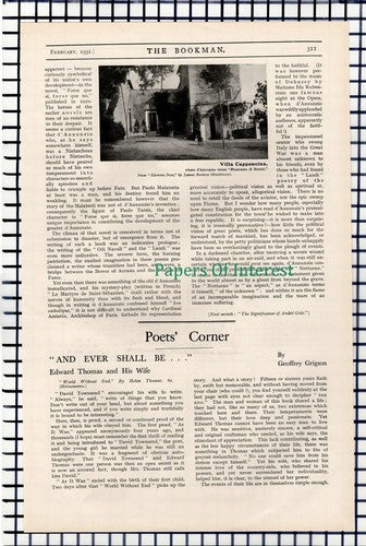 X1188) Gabriele d'Annunzio Writer Villa Capponcina - 1931 Article