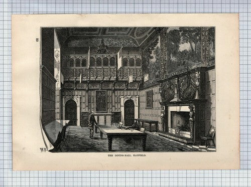 (6433) Hatfield House Dining Hall - 1891 Cutting