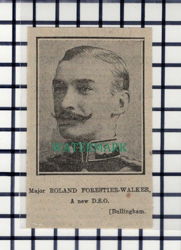 C7014) Major Roland Forestier-Walker WW1 - 1916 Cutting