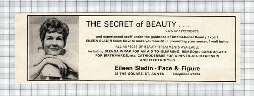 Eileen Sladin Beauty Expert 29 The Square St Annes Lancashire - 1974 Advert