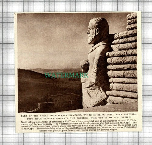 C3022) Voortrekker Memorial Near Pretoria South Africa Piet Retief - 1949 Clip