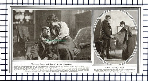 C6008) Miss May Blayney Edmund Breon Norman McKinnel Play - 1913 Cutting
