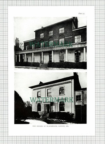 (6926) Blackheath London Houses - Cutting / Print