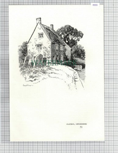 (8555) Claydon Oxfordshire - c.1980's Cutting