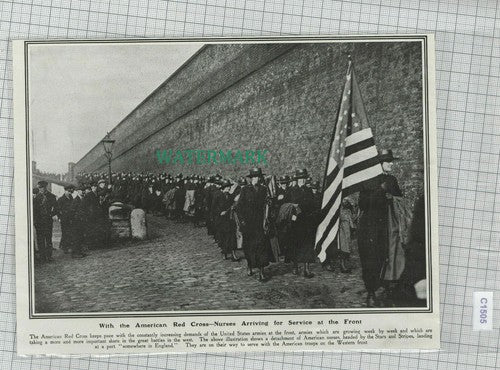 C1505) American Red Cross Nurses World War 1 - 1918 Clip