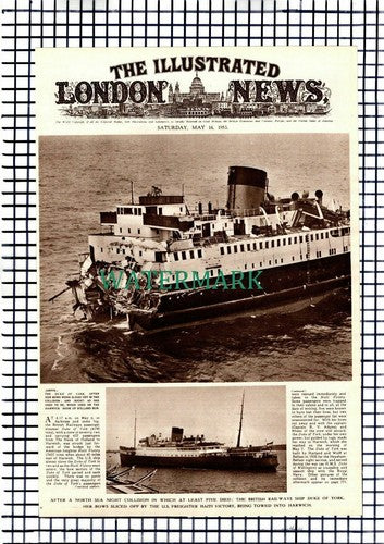 Haiti Victory Duke Of York Ship Collision - - 1953 Article