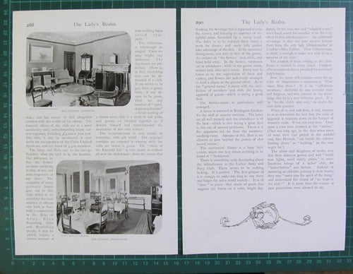 The Ladies Army & Navy Club Burlington Gardens Dundas - c.1905 Article