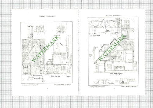 House at Sandwich Bay Mrs Chard Gerald Warren Architect - c.1927 Book Prints
