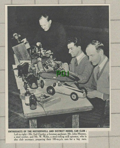 Motherwell Model Car Club Syd Chorley John Mooney W Wylie - 1951 Small Clipping