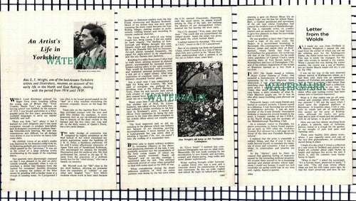 (7542) Alec E F Wright Yorkshire Artist Cottingham - 1971 Small Article