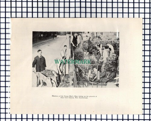 (7779) Young Men's Class Park View Church New Scarborough - 1936 Cutting