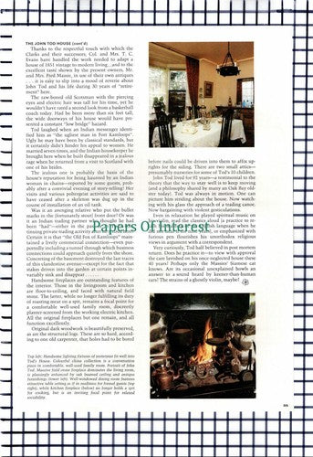 X1393) The John Tod House Victoria British Columbia - 1973 Article