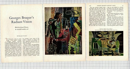 George Braque / Picasso Modern Art - 1961 Magazine Article