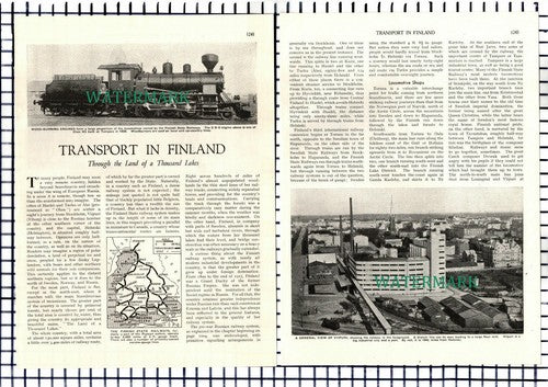 (7332) Finland Finnish State Railways Viipuri ~ 6-Side 1930s Article