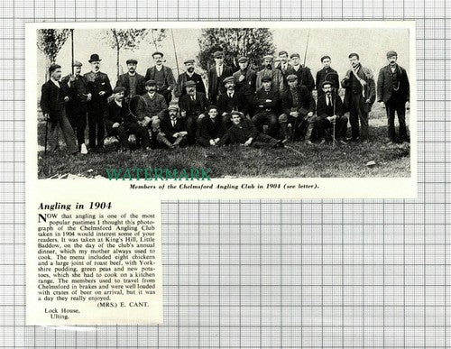 C2475) Chelmsford Angling Club In 1904 Little Baddow Mrs E Cant - 1966 Clip
