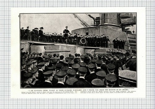 (6273) Kaiser's Speech Jutland Battle Wilhelmshaven World War One - 1916 Clip