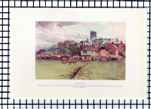 C6914) Fordington - 1911 Book Print
