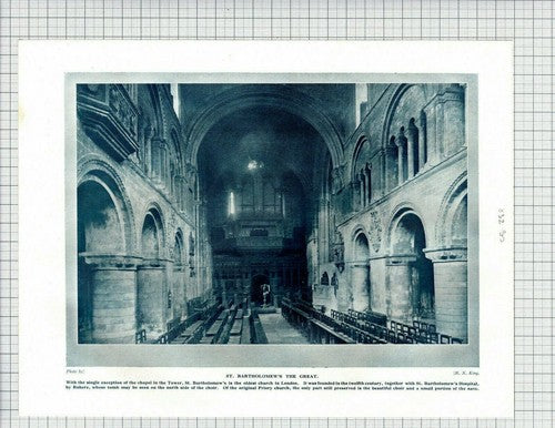 St Paul's Cathedral London / St Bartholomew's Church c.1930s Book Print