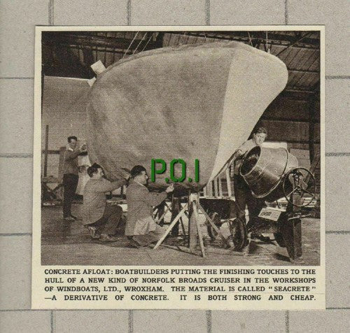 Windboats Ltd Wroxham - 1961 SMALL News Clipping