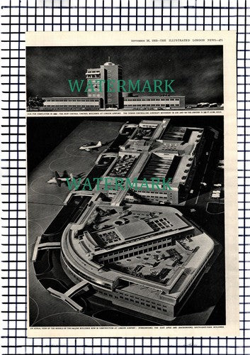 London Airport Expansion Mr Frederick Gibberd - 1953 Picture Article