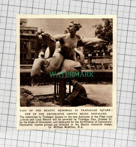C2193) Trafalgar Square Beatty Memorial -1948 Clip