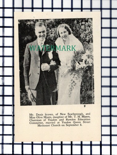 C7090) Dennis Brown New Scarborough Olive Myers Yeadon - 1936