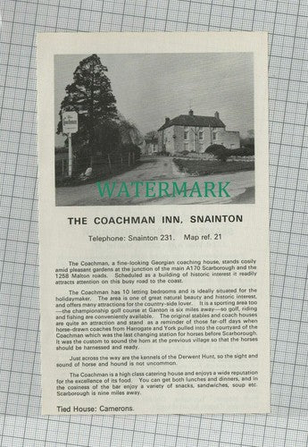 C1527) Coachman Inn Snainton / Copper Horse Seamer Scarborough - c.1975