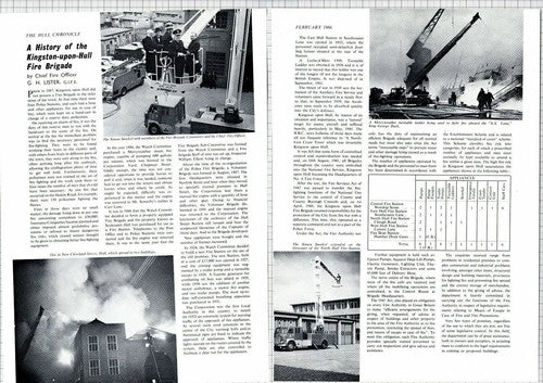 Kingston Upon Hull Fire Brigade GH Lister SS Lona - 1966 Article