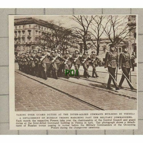 (C281) Inter Allied Command Building Vienna Russian Troops - 1949