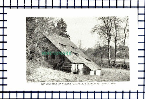 C6836) The Old Mill Nether Alderley Cheshire - 1964 Cutting