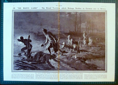 Royal Engineers No Man's Land World War One Trenches Barbed Wire - 1915 Pullout