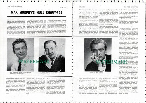 (7918) Hull David Whitfield Singer Ronnie Hilton Freddie Sales - 1965 Article