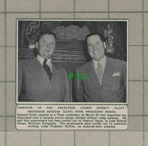 C2043) Argentine Atomic Energy Plant Prof Richter Scientist - 1951 Clip