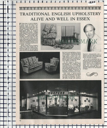 Mr L W Cooper Cooper's Suite Centres Southend Essex - c.1983 Article / Print
