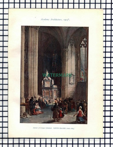 (7268) Cologne Cathedral - 1903 Book Print