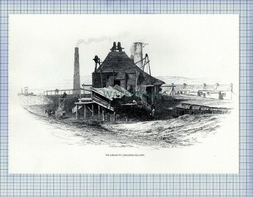 COXLODGE COLLIERY JUBILEE AND REGENT PIT MINE MINING PRINT 1987 (X1710)