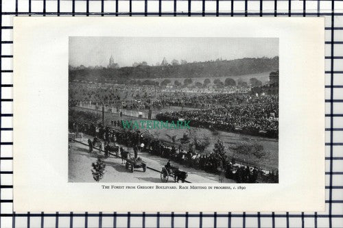 C7163) Nottingham England Gregory Boulvard Race Meeting - 1950s Book Print
