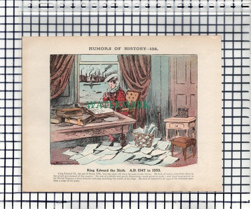 King Henry VIII Monasteries / King Edward VI - c.1910 Book Print