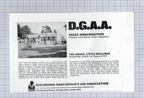 (5452) The Grove Little Bealings Woodbridge Suffolk DGAA Lady Binney - 1970 Clip