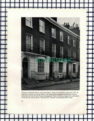 Houses Alexander Place South Kensington London - c.1948 Cutting / Print