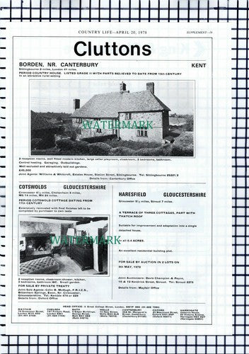 X1629) Borden Canterbury House Sale Advert - 1978 Cutting