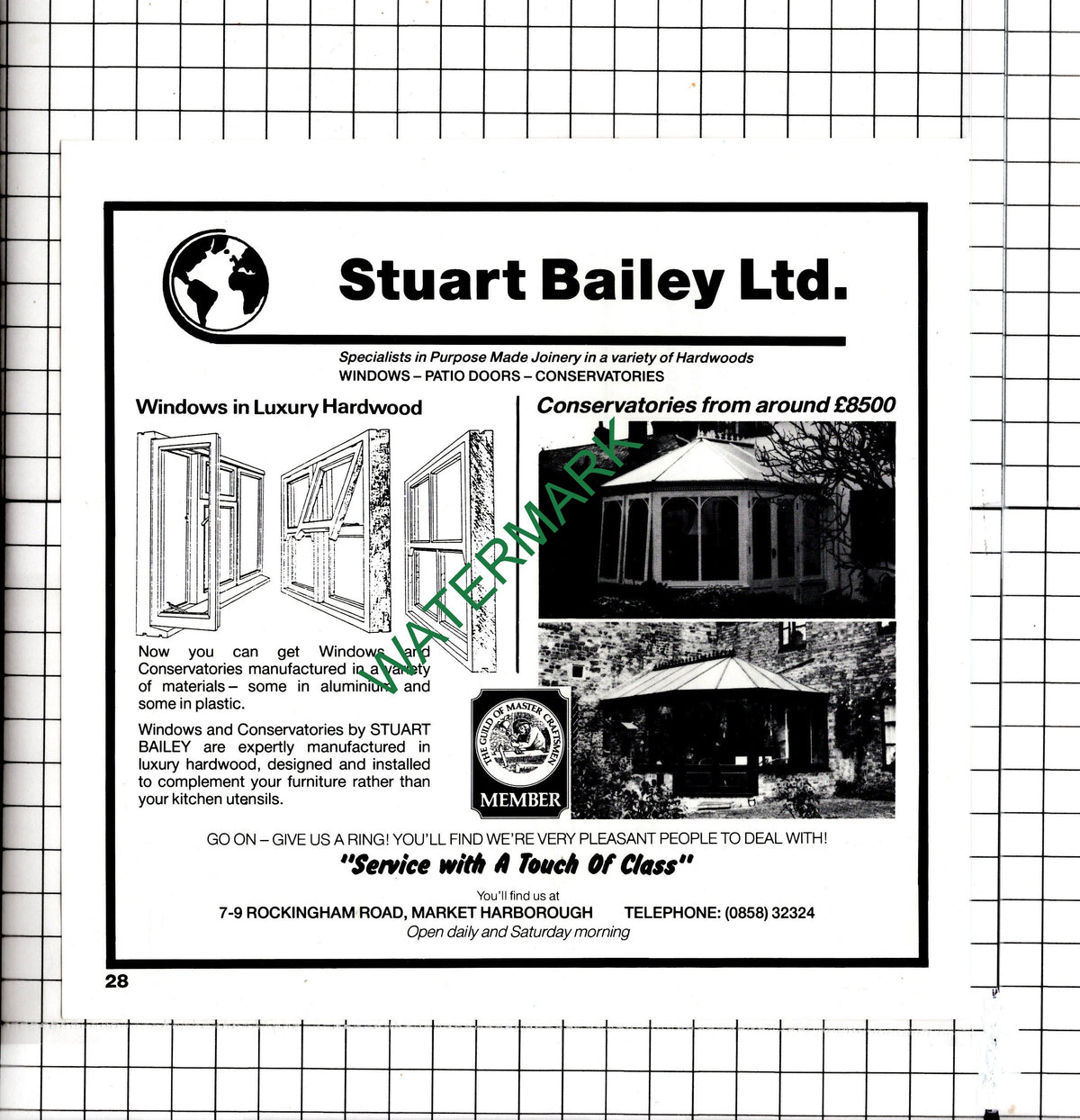 Stuart Bailey Ltd Joinery Market Harborough Leicestershire - 1990 Advert