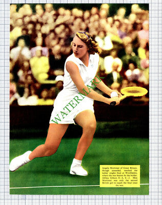 Angela Mortimer Tennis Player - 1950's Print / Cutting