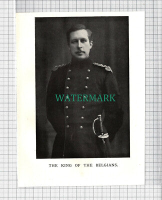 C3913) King Of The Belgians Belgium WW1 - c.1918 Clip