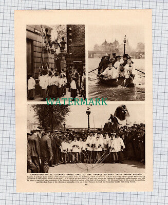(8714) St John's Gate Clerkenwell / St Clement Danes Choristers - c.1925 Print