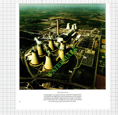 Drax Power Station Yorkshire - 1980s Cutting / Print